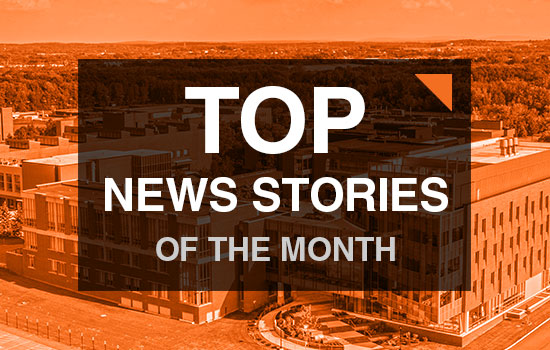 Orange logo for top news stories of the month.