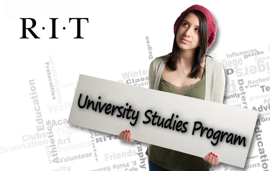 Logo for "RIT University Studies Program"