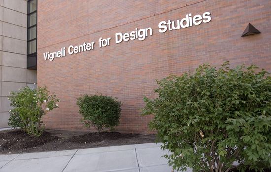 The brick exterior of the Vignelli Center for Design Studies.