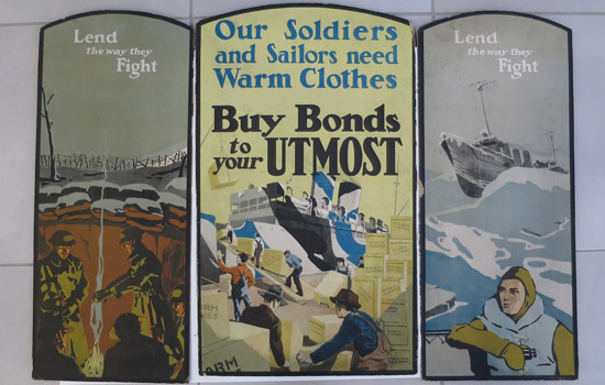 Posters displaying WWI Propoganda