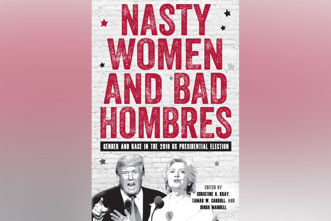 The cover of Carroll, Kray and Mandell's new book, featuring bright red text for the title and two small portraits of Donald Trump and Hillary Clinton.