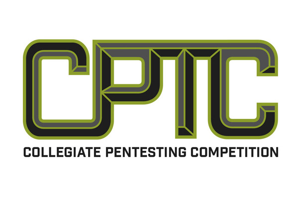 The logo for the Collegiate Pentesting Competition. Large black and green letters that read CPTC.