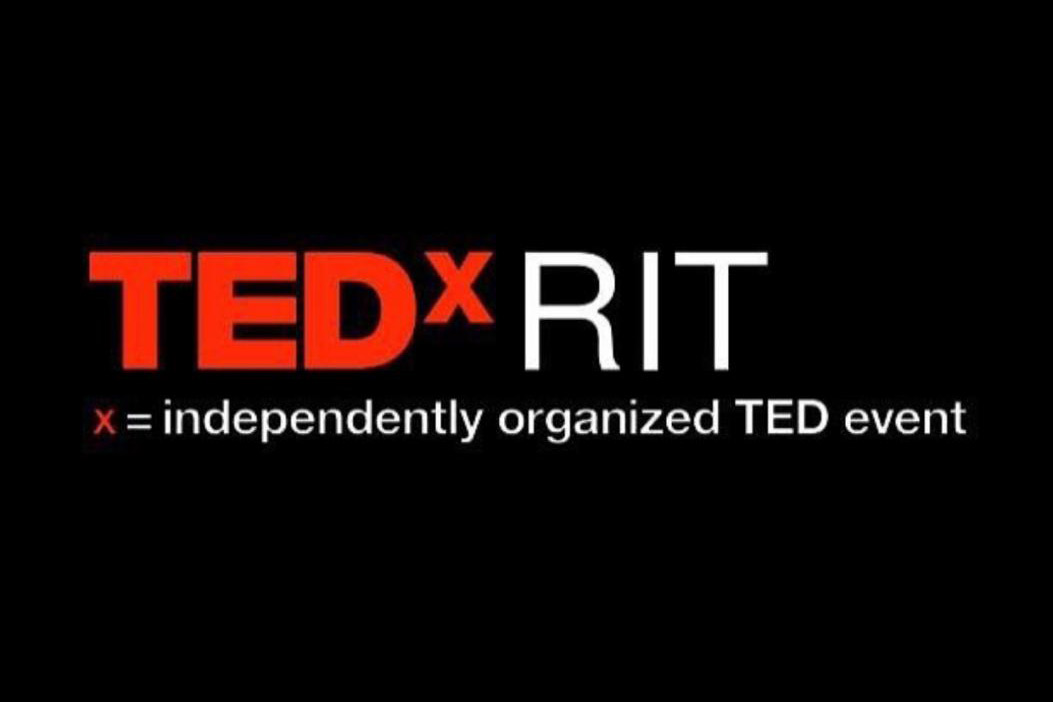 Graphic reads: TEDxRIT. x = independently organized TED event