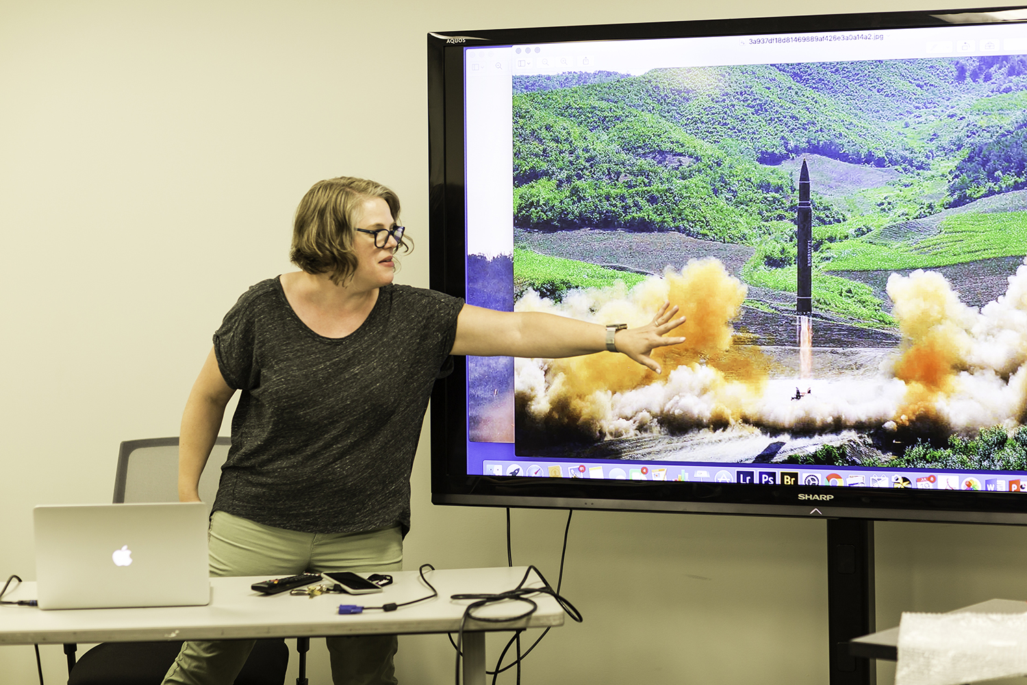 Women presents an image of a rocket