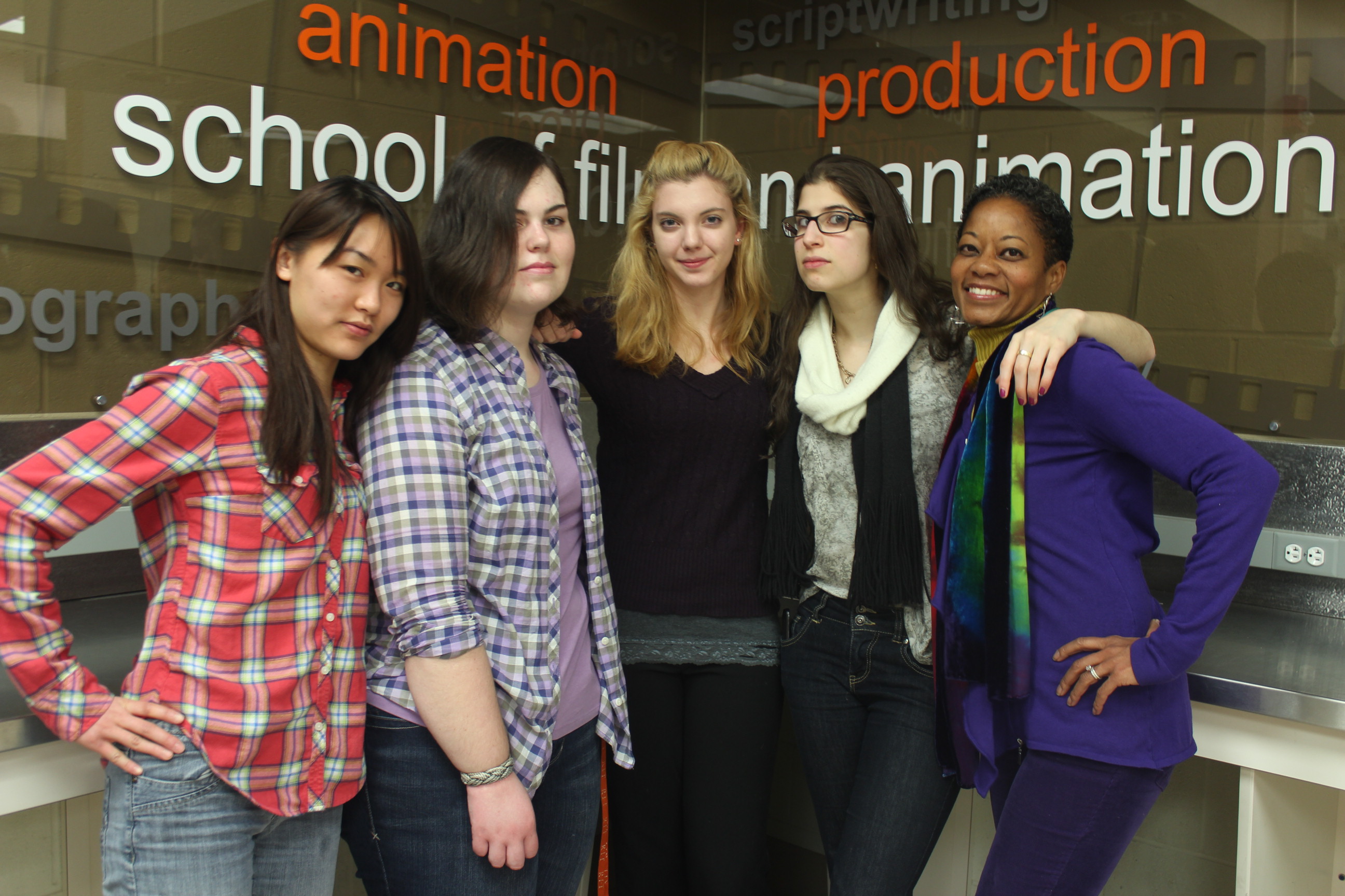 4 female RIT SOFA students posing for a picture