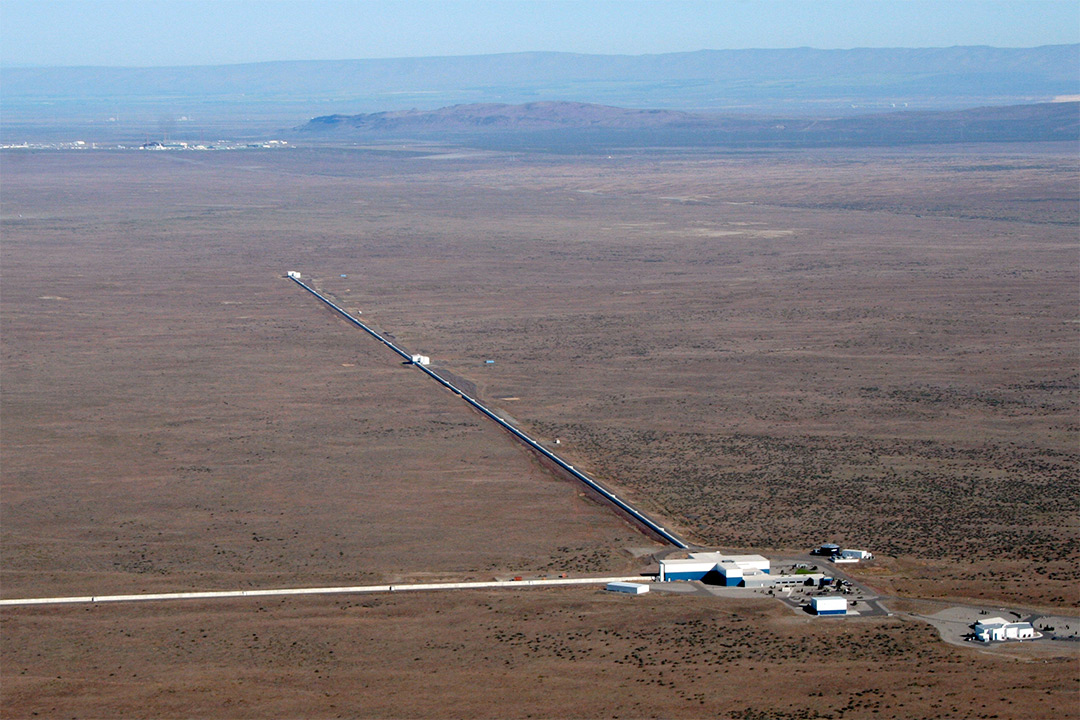 Aerial view of space observatory.