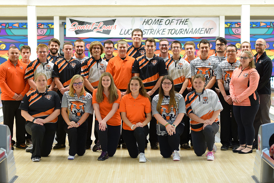 Group photo of bowling team.