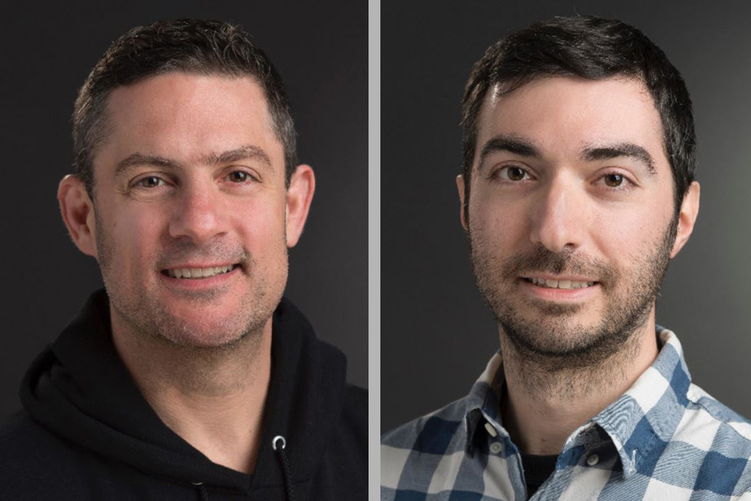 Side-by-side images of head-and-shoulders view of two scientists.