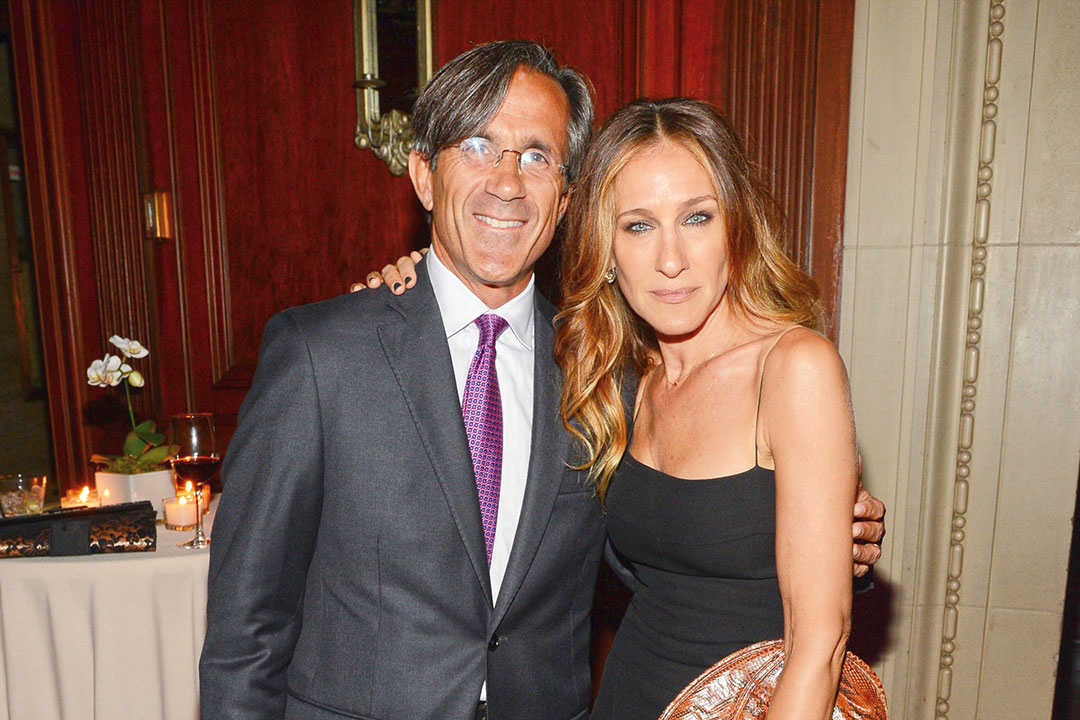 Frank Selvaggi stands with Sarah Jessica Parker.