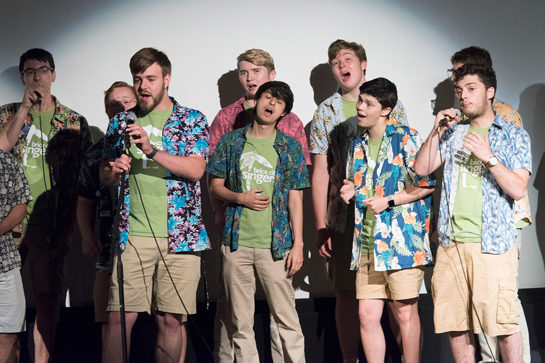 Group of male a cappella singers.