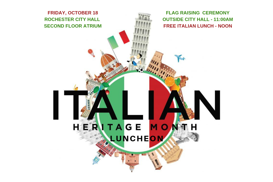 Graphic of Italian Heritage Month