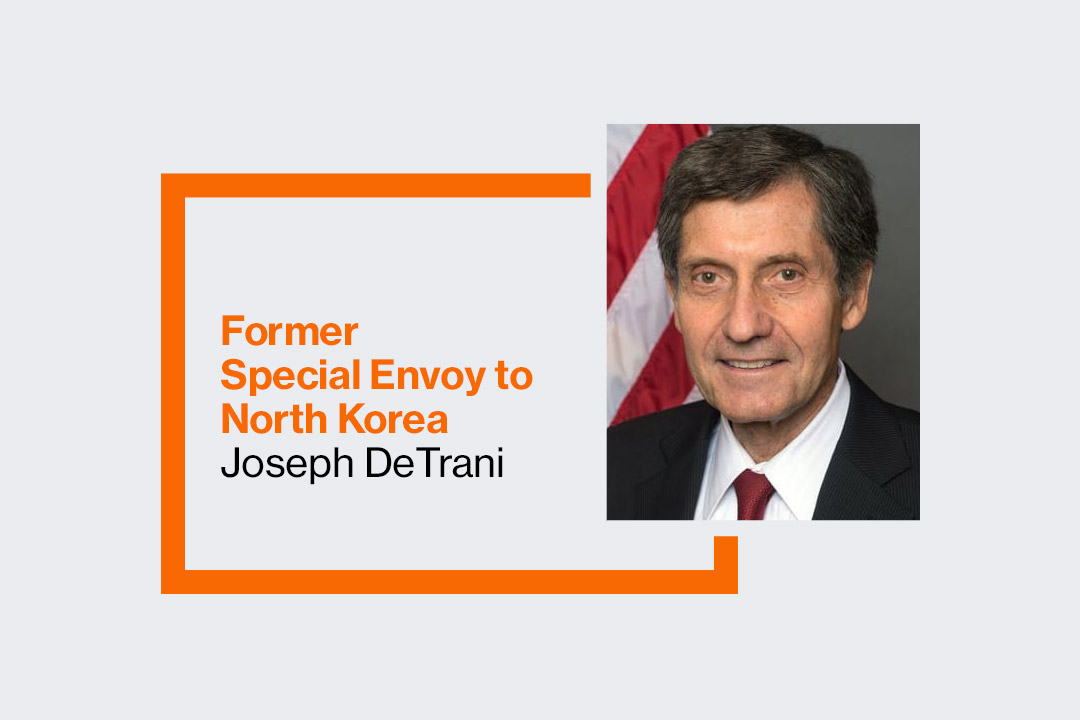 Graphic reads: Former Special Envoy to North Korea Joseph DeTrani