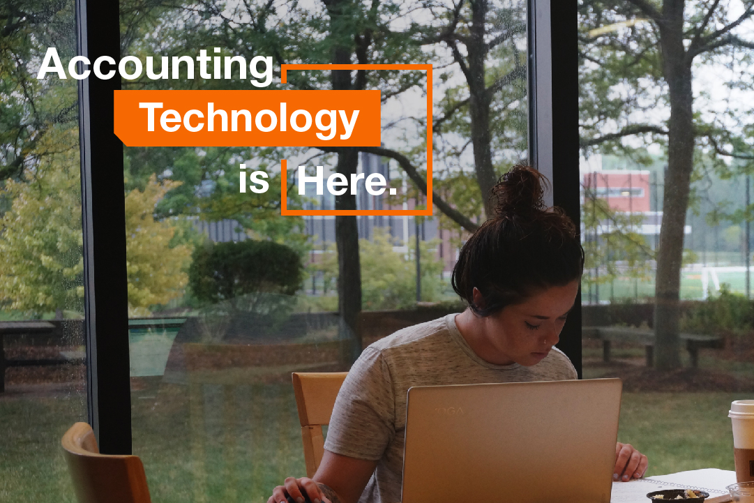 A Saunders student enjoys her coffee during a study session. 