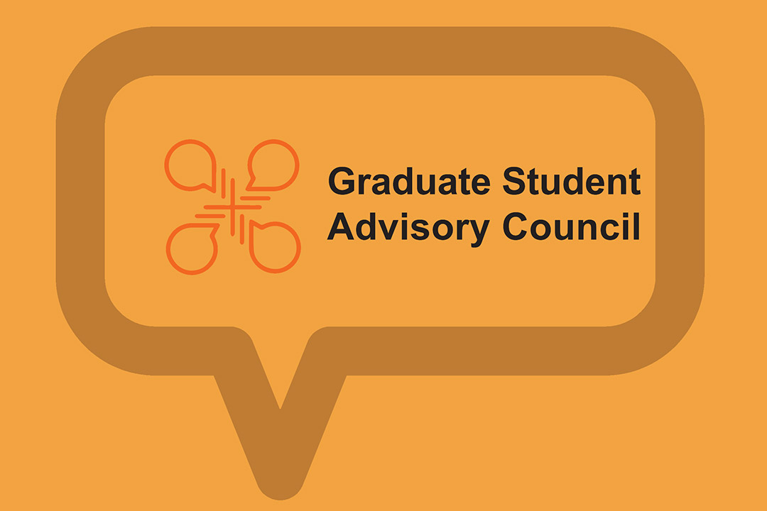 graphic that reads: grduate student advisory council.