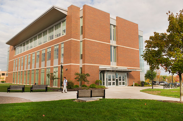 exterior view of brick building.