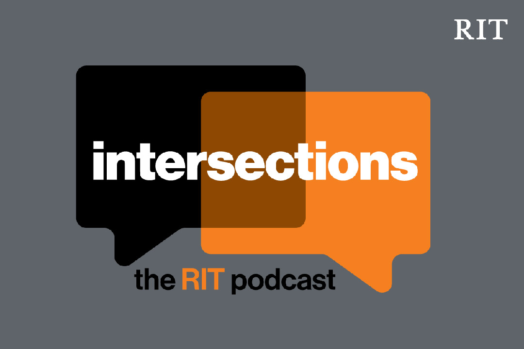 logo for RIT intersections: the RIT podcast.