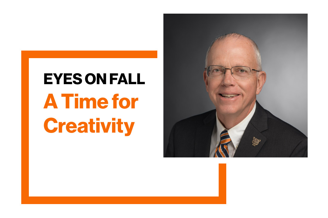 graphic reads: Eyes on Fall: A Time for Creativity.