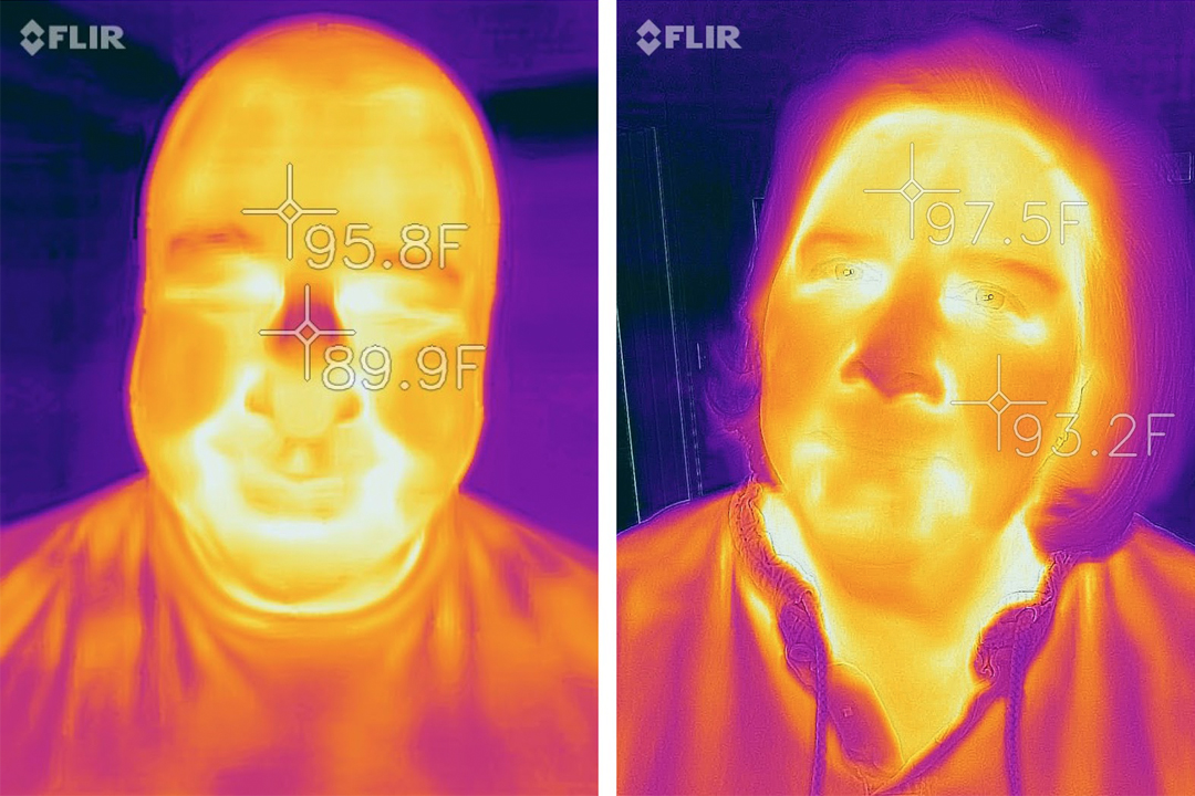 thermal infrared image of a person