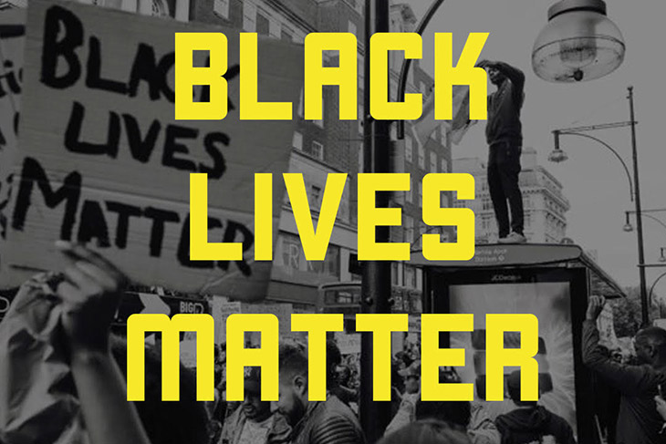 graphic with the words Black Lives Matter.