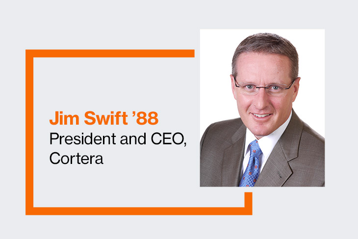 Jim Swift '88, president and CEO, Cortera.