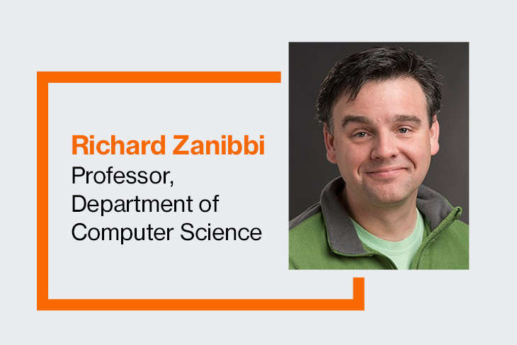 Richard Zanibbi, professor in the Department of Computer Science.