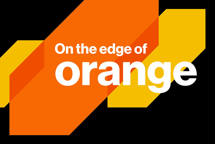 graphic reads: On the edge of orange.