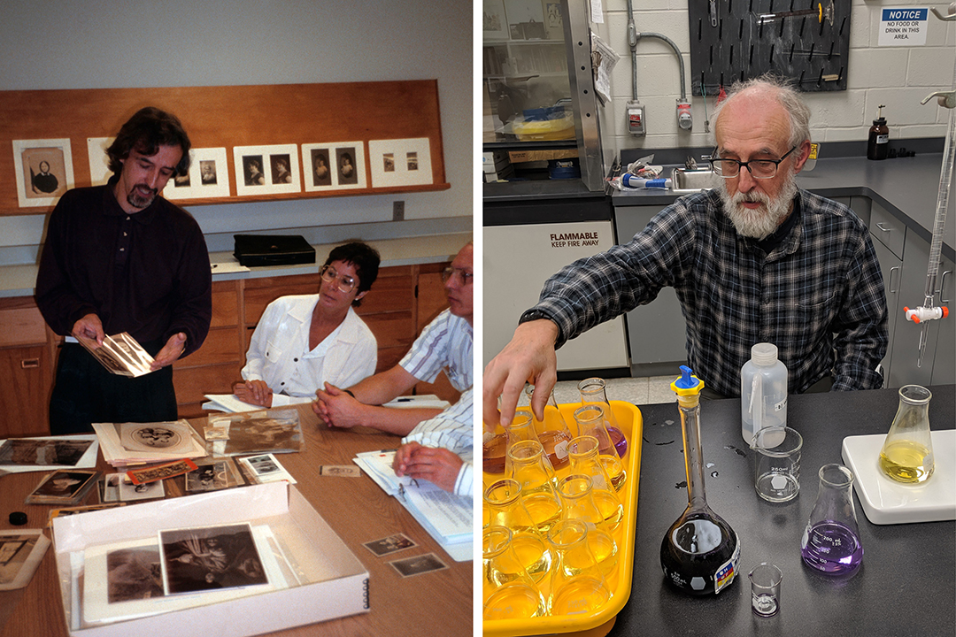 A two-photo collage of Jean-Louis Bigourdan years ago, and today.