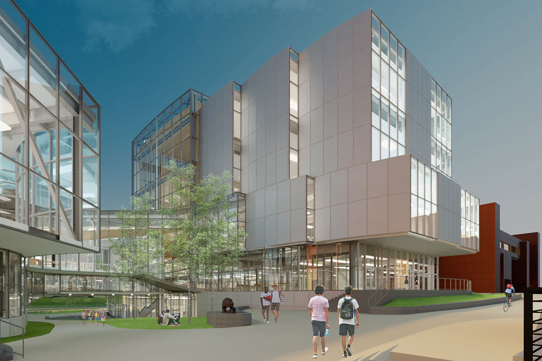 artist's rendering of a theater and maker space on the RIT campus.