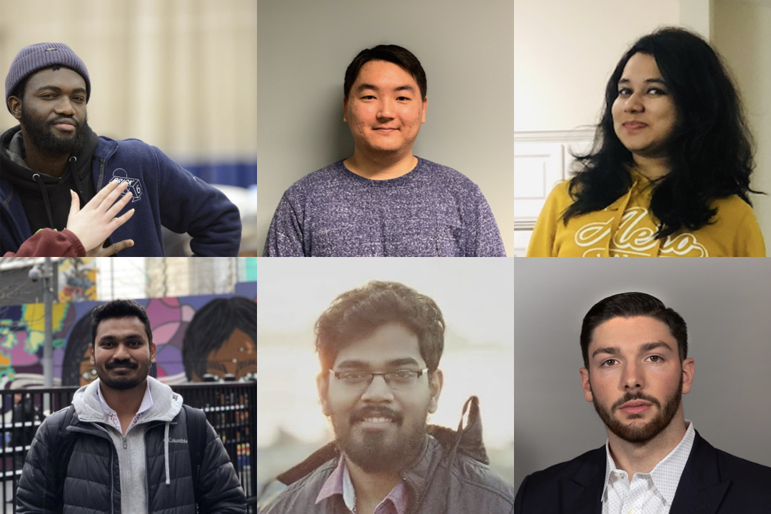 portraits of six students.