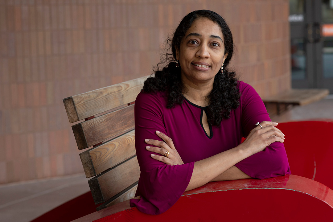 environmental portrait of faculty member Ammina Kothari.