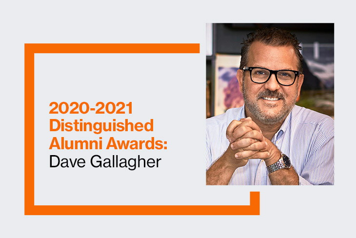 College of Art and Design 2020-2021 Distinguished Alumnus Dave Gallagher.