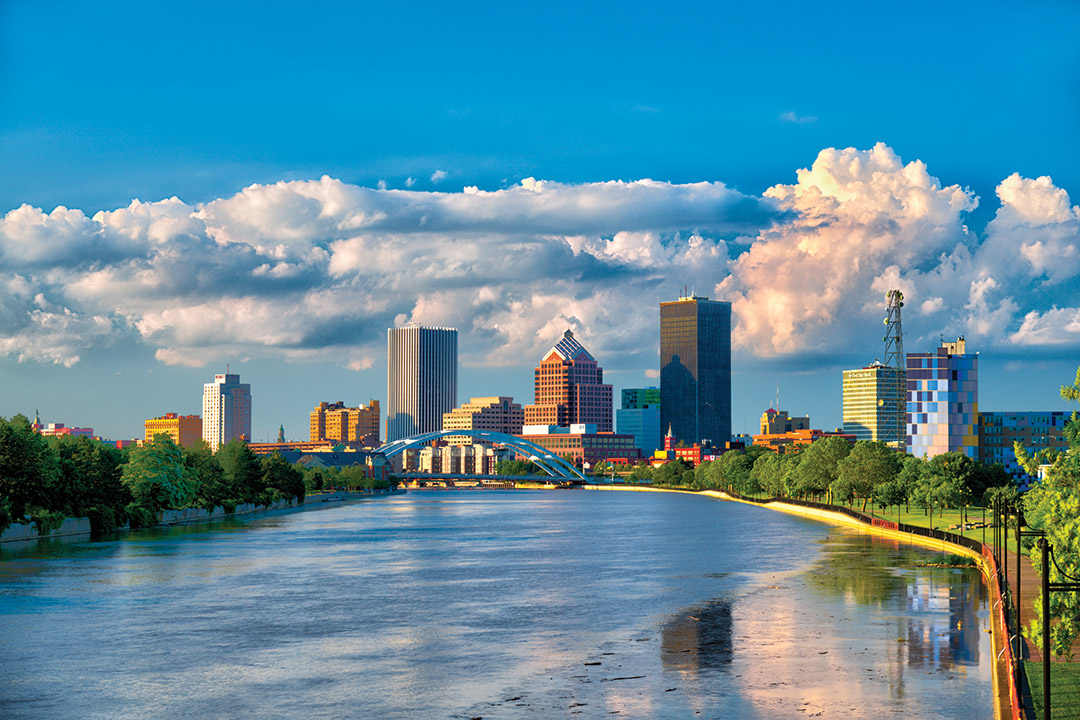 City of Rochester skyline.