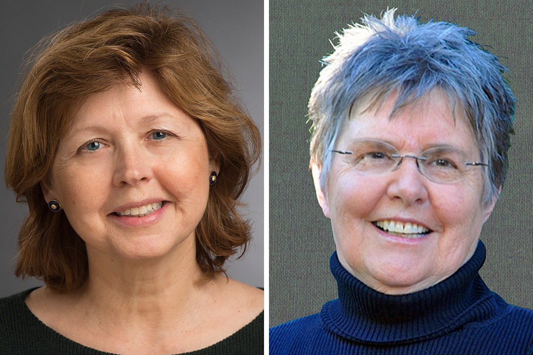 side-by-side portraits of researchers Barbara Lohse and Ellyn Satter.