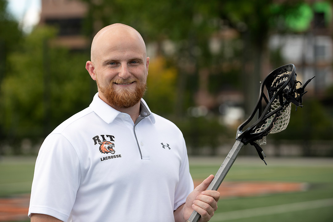 environmental portrait of lacrosse player Jimmy Spillane.