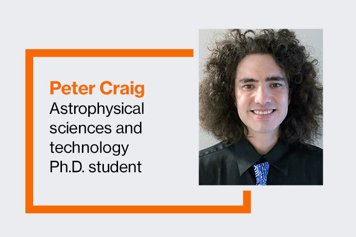 RIT astrophysical sciences and technology Ph.D. student Peter Craig.