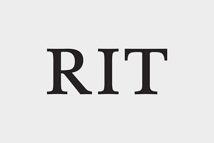 A text-based logo that spells R-I-T. 