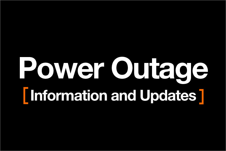graphic reads: Power Outage information and updates.