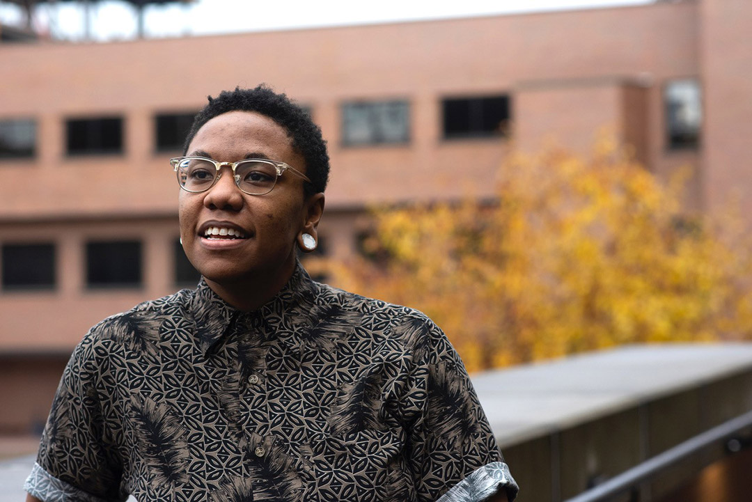 environmental portrait of faculty member Alesha Williams.