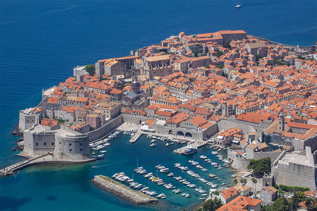 scenic view of Dubrovnik, Croatia.