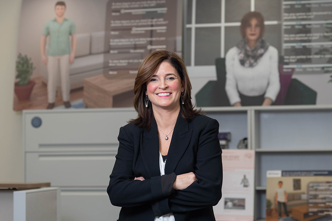 environmental portrait of professor Caroline Easton.