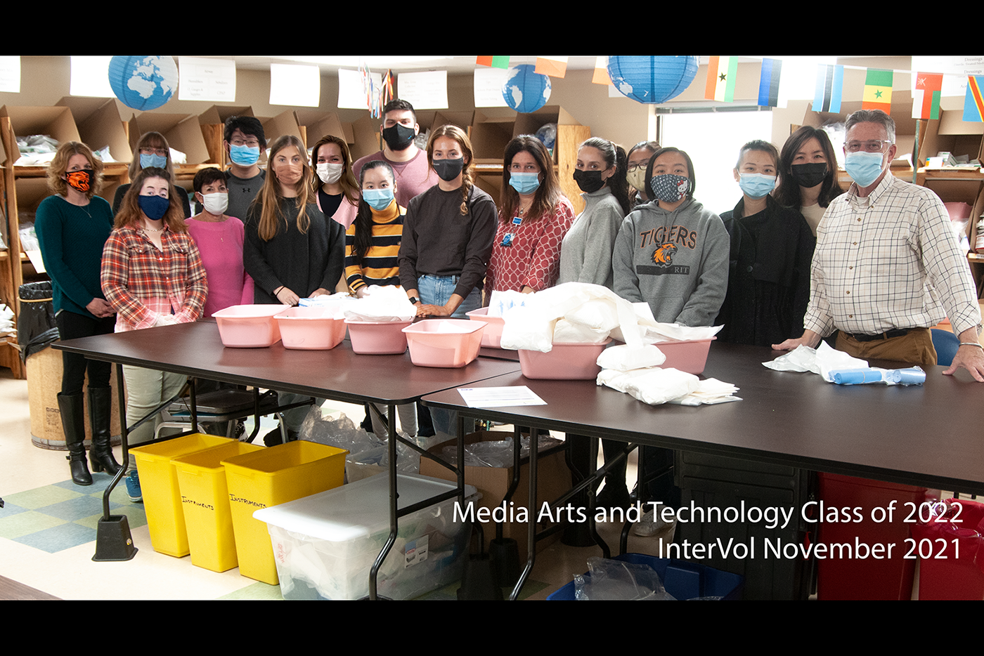 A group photo of the Media Arts and Technology Class of 2022. 