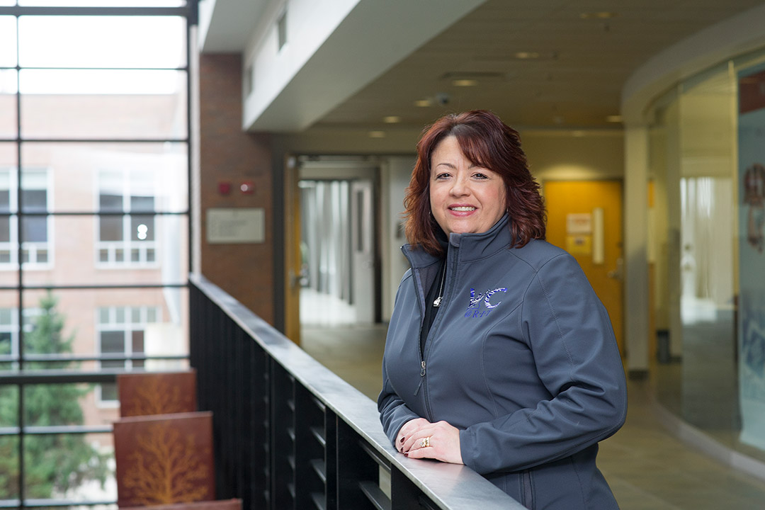 environmental portrait of professor Lana Verschage.