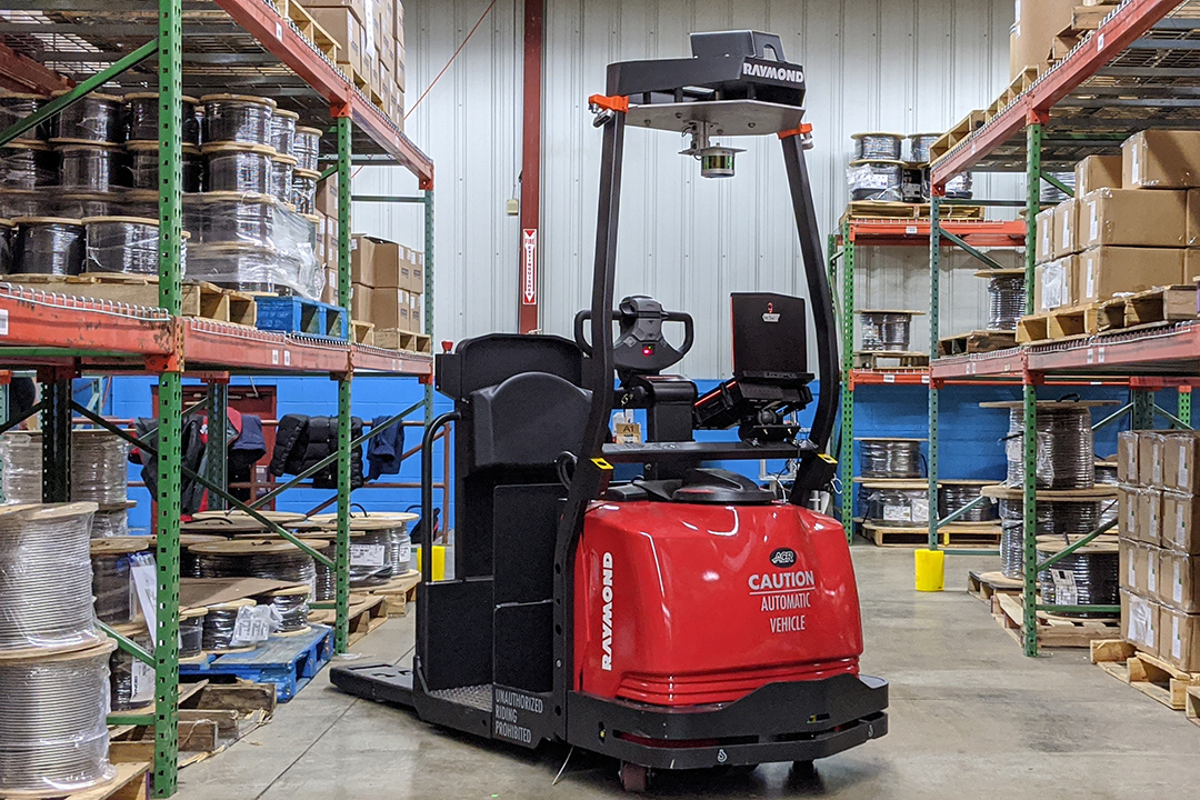 working prototype of an autonomous forklift.