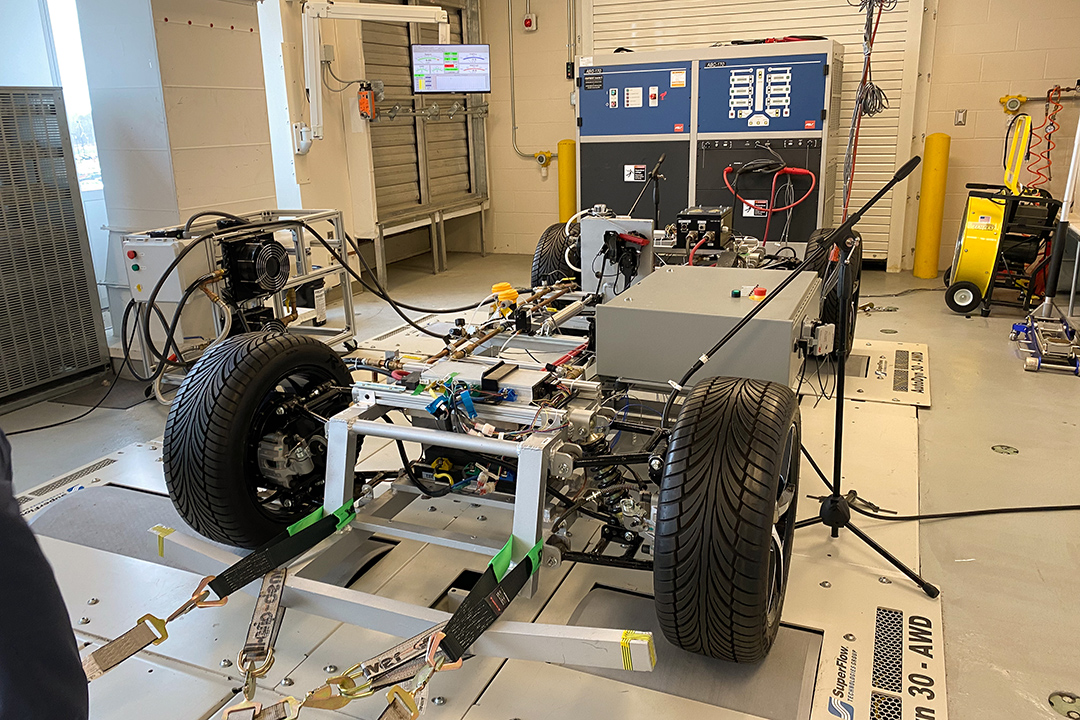 chassis of an electric vehicle.