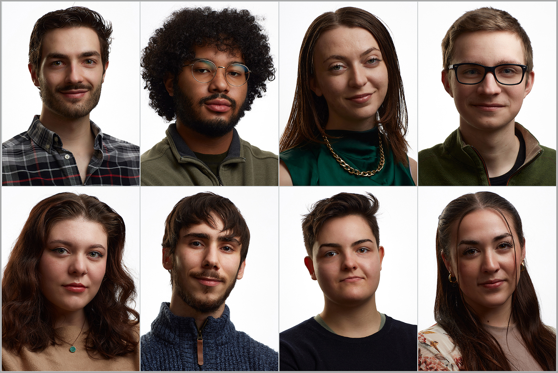 A collage of headshots of photo sciences seniors. 
