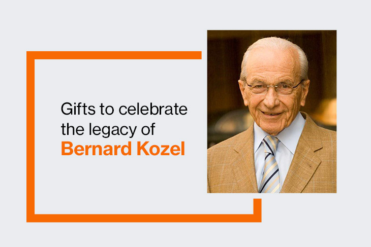 graphic reads: gifts to celebrate the legacy of Bernard Kozel.