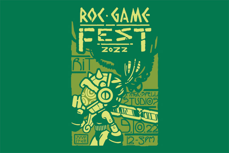 poster for Roc Game Fest at Magic Spell Studios, 12 to 5 on September 10.