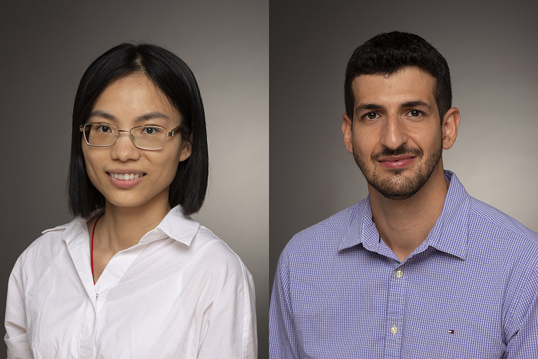 side-by-side portraits of professors Yidan Hu and Ivan De Oliveira Nunes.