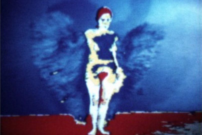 a grainy and blurry image of a person with butterfly wings.