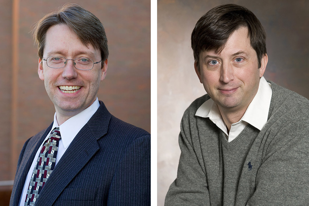 side-by-side images of professors Clyde Hull and Eric Williams.